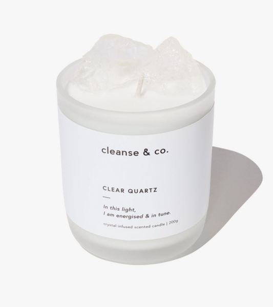 Clear Quartz Intention Candle